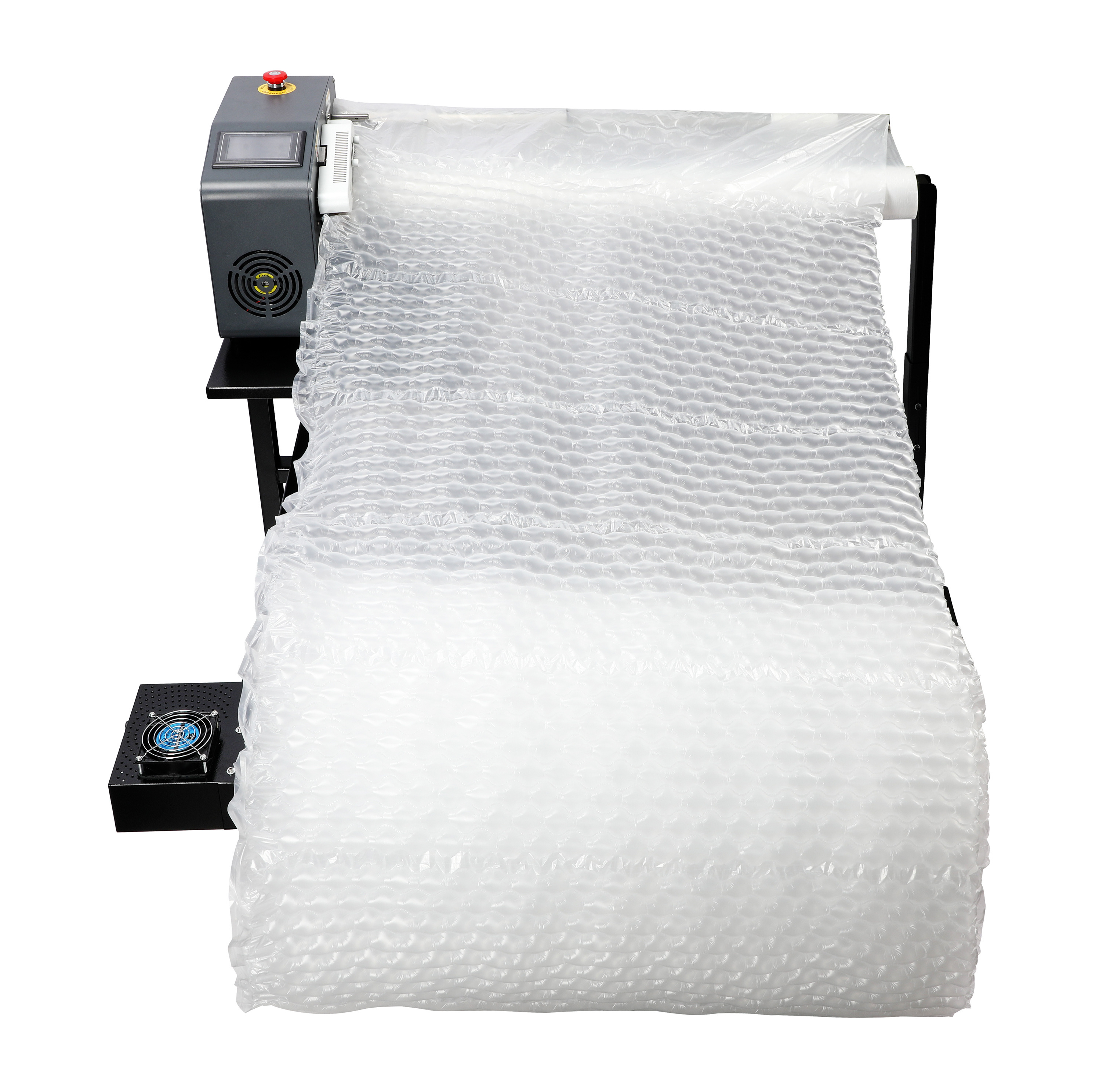 100CM Width Air Cushion Film Bubble Roll Wrap Inflator Air Cushion Packaging Machine with Coiling Table