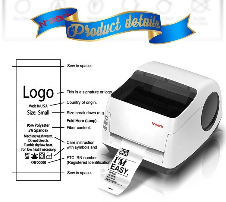 Hot Sale Foil Label Sticker Printer Cloth Label Printing Machine  Satin Colored Satin Ribbon Printer Machine