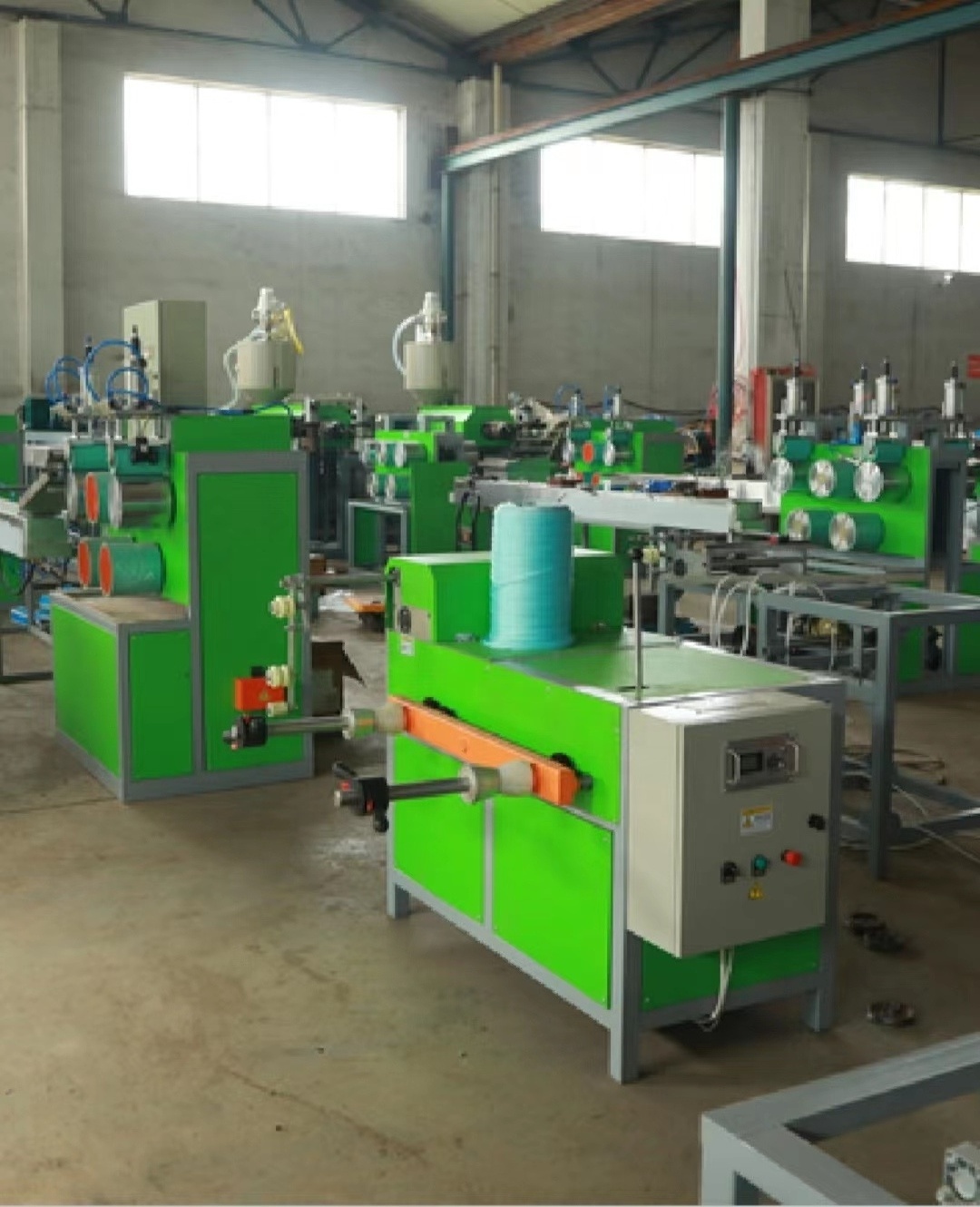 PE Knotless Vegetables Fruit  Knotless Net Extrusion  Making Machine Line  Garlic Packaging Net Machine 10-40KGS/h