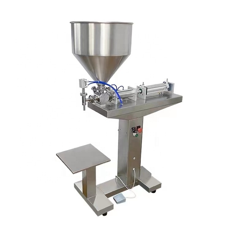 Semi-Automatic Pneumatic Horizontal Tomato Paste Jam Sauce Butter Paste Filler Filling Machine Peanut Butter Filling Machine