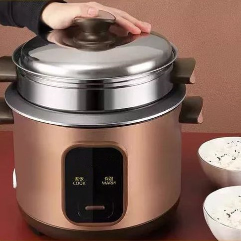 3L Portable Kitchen Appliance Non Stick Electric Crock Pot Rice Cooker Multi Cooker Steamer Cooking Plastic 500W Drum Shape /