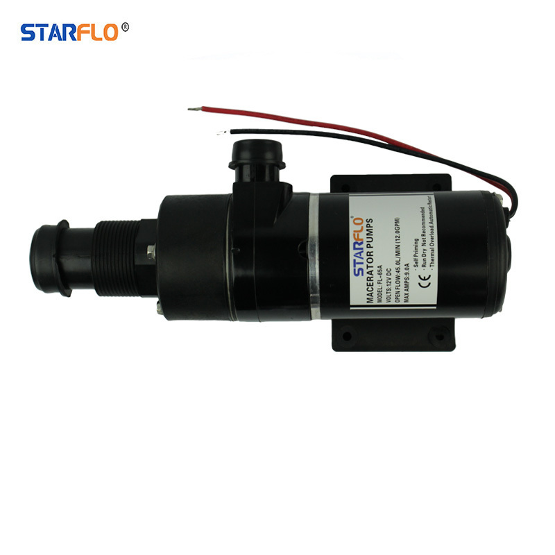 STARFLO 49LPM 12V RV Water Pump Easy Clean Up and Storage macerator sewage pump for toilet