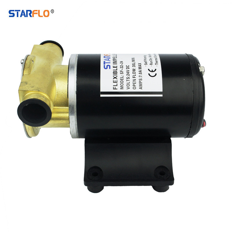 STARFLO electric sea water pump 12v dc portable self priming flexible rubber impeller pump