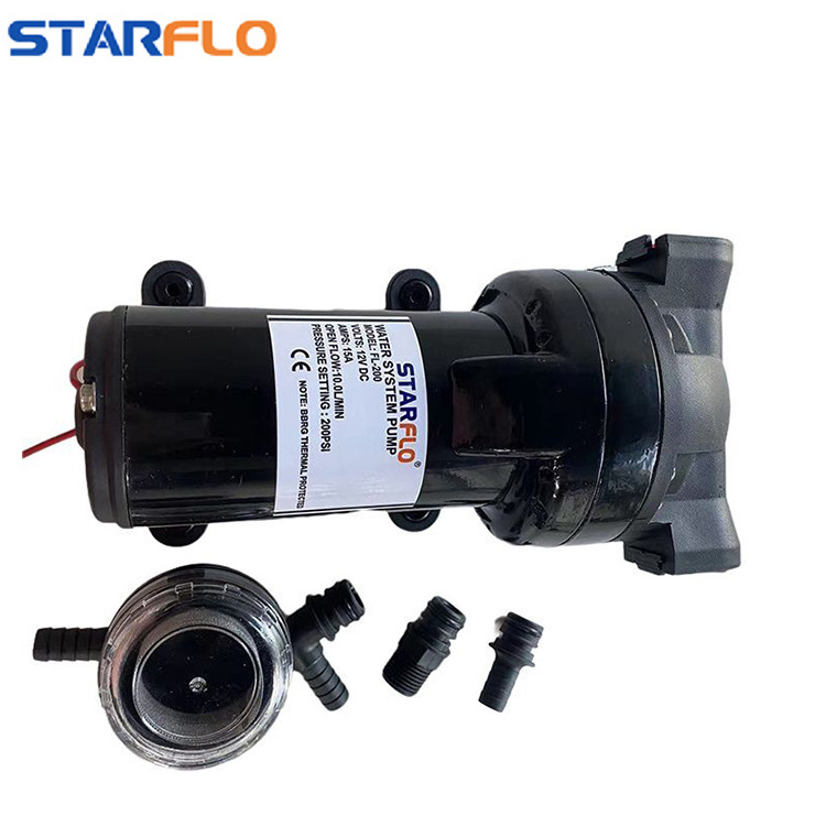 STARFLO 200psi 10L/min car washer electric portable 12 volt dc high pressure electric water pump for carpet cleaning