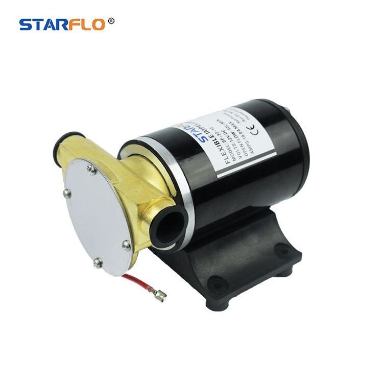 STARFLO electric sea water pump 12v dc portable self priming flexible rubber impeller pump