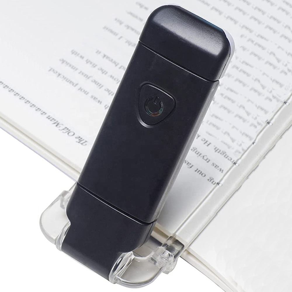 USB Rechargeable Book Reading Light Brightness Adjustable LED Clip on Book Read Light