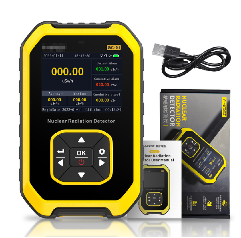 FNIRSI GC-01 Geiger Counter Nuclear Radiation Detector Personal Dosimeter X-ray adioactivity Tester Marble Detector