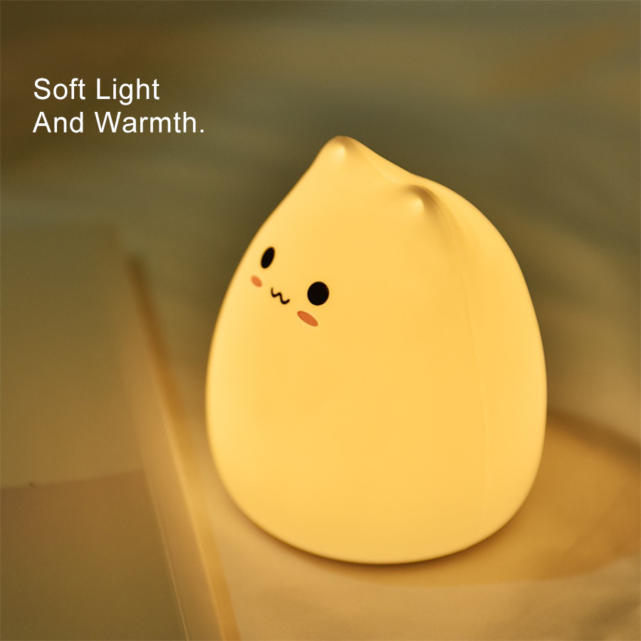 Colorful Cat Silicone LED Night Light Touch Sensor light 2 Modes Children Cute Night Lamp Bedroom Light