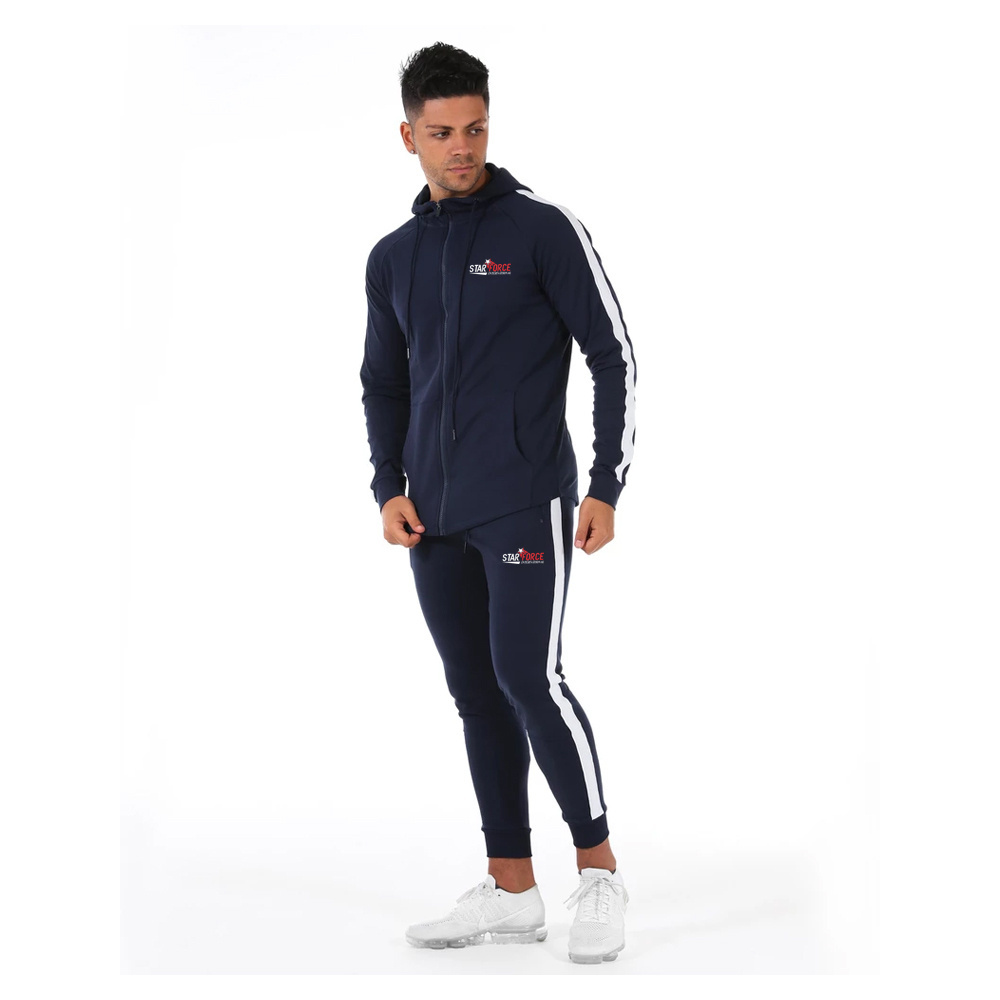 New Tech Cotton Sweat Suit Zip Up Hoodie&Joggers Men's Set Slim Fit