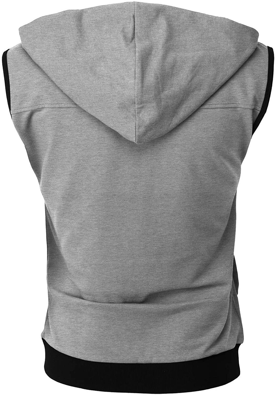 Men OEM Zipper Up Blank Sleeveless Hoodies Hoodies Custom Man Fitness Muscle Fit Hoodie Without Sleeves