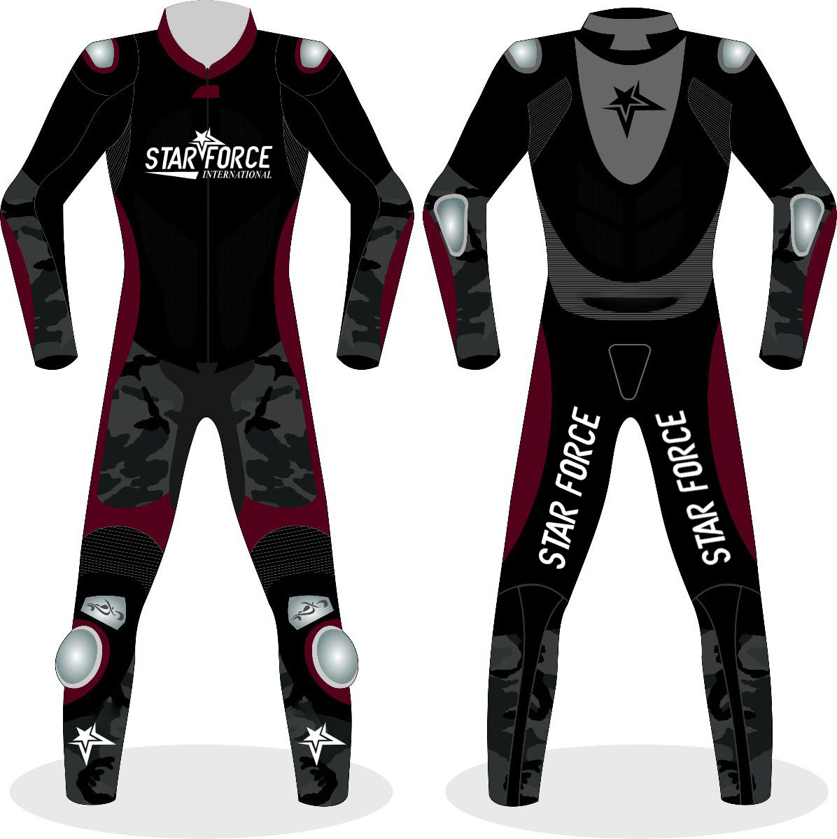 SFI High Quality Custom Wholesale Men's Motorcycle 1 Piece Custom Suit with CE Protectors and Aerodynamic Hump