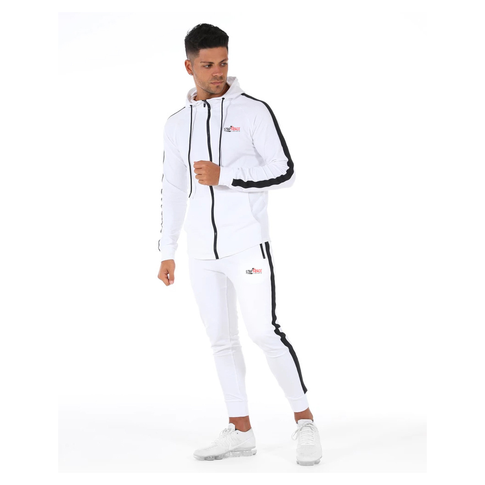 New Tech Cotton Sweat Suit Zip Up Hoodie&Joggers Men's Set Slim Fit