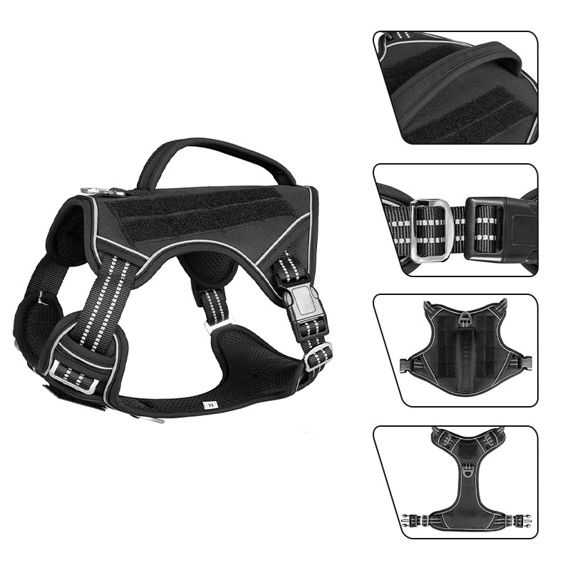 Wholesale dog vertical handle tactical chest harness,cooling vest for dogs outdoor training