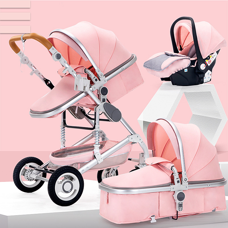 Whole sale popular reversible Portable hot mom luxury Baby babi jogger Stroller pram 3 in 1 and car seat for newborns children