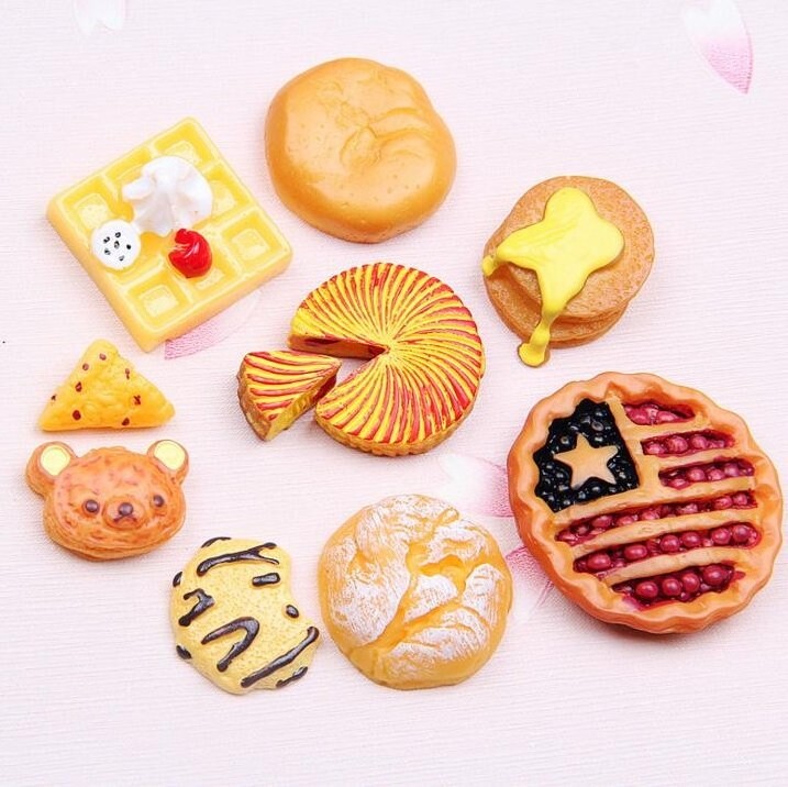 2019 New Design  Flat Back Cabochons Crafts Charms In Cake Pizza Shapes DIY Resin Ornaments Slime Charms 1