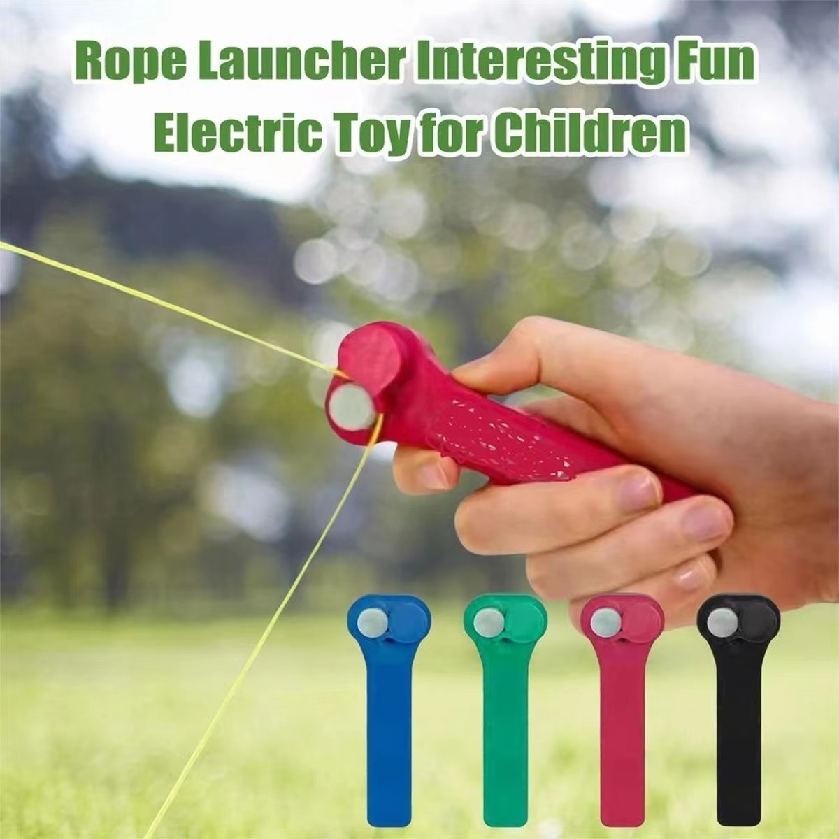 New Decompression Toy string shooter Fun Electric Rope String Controller Portable Rope Launcher Propeller toy loop lasso