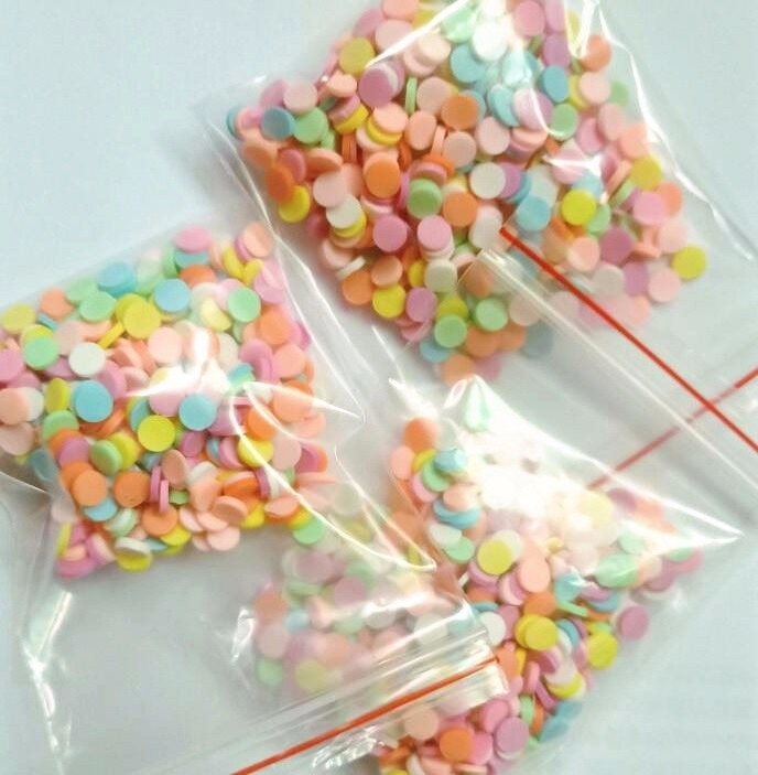 Snow Shape Polymer Clay Slice Dessert Candy Slice Sprinkles for Slime or DIY Work 3