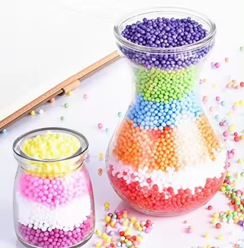 DIY Snow Mud Particles Balls Not faded Color Foam Beads Filler For Fishbowl Beads Fish Tank