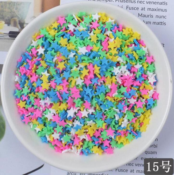 Snow Shape Polymer Clay Slice Dessert Candy Slice Sprinkles for Slime or DIY Work