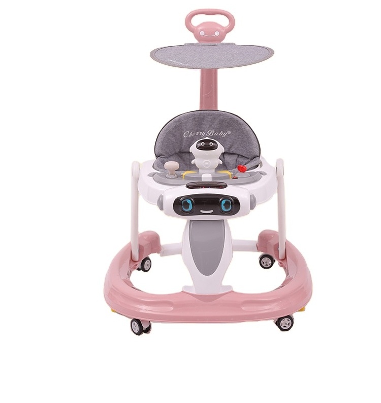 Anti-Rollover Trolley Baby Walker with Anti-O-Legs Allowing Babies to Sit and Push the Starting Car