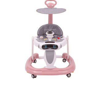 Anti-Rollover Trolley Baby Walker with Anti-O-Legs Allowing Babies to Sit and Push the Starting Car