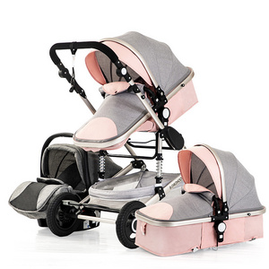 Whole sale popular reversible Portable hot mom luxury Baby babi jogger Stroller pram 3 in 1 and car seat for newborns children