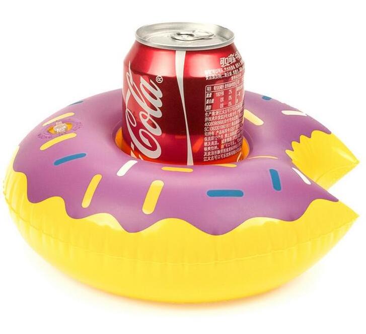 Small Cute  Plastic  Floating Cup Holder Pineapple Watermelon Flamingo Iation Drink Holder