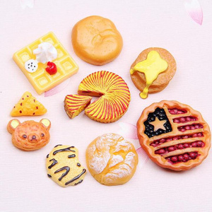 2019 New Design  Flat Back Cabochons Crafts Charms In Cake Pizza Shapes DIY Resin Ornaments Slime Charms