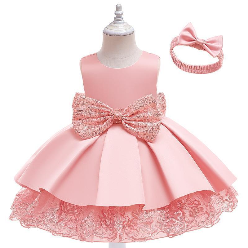 Cross-border New Sleeveless Children Dress Set Girls Princess Party Baby First Birthday Dress