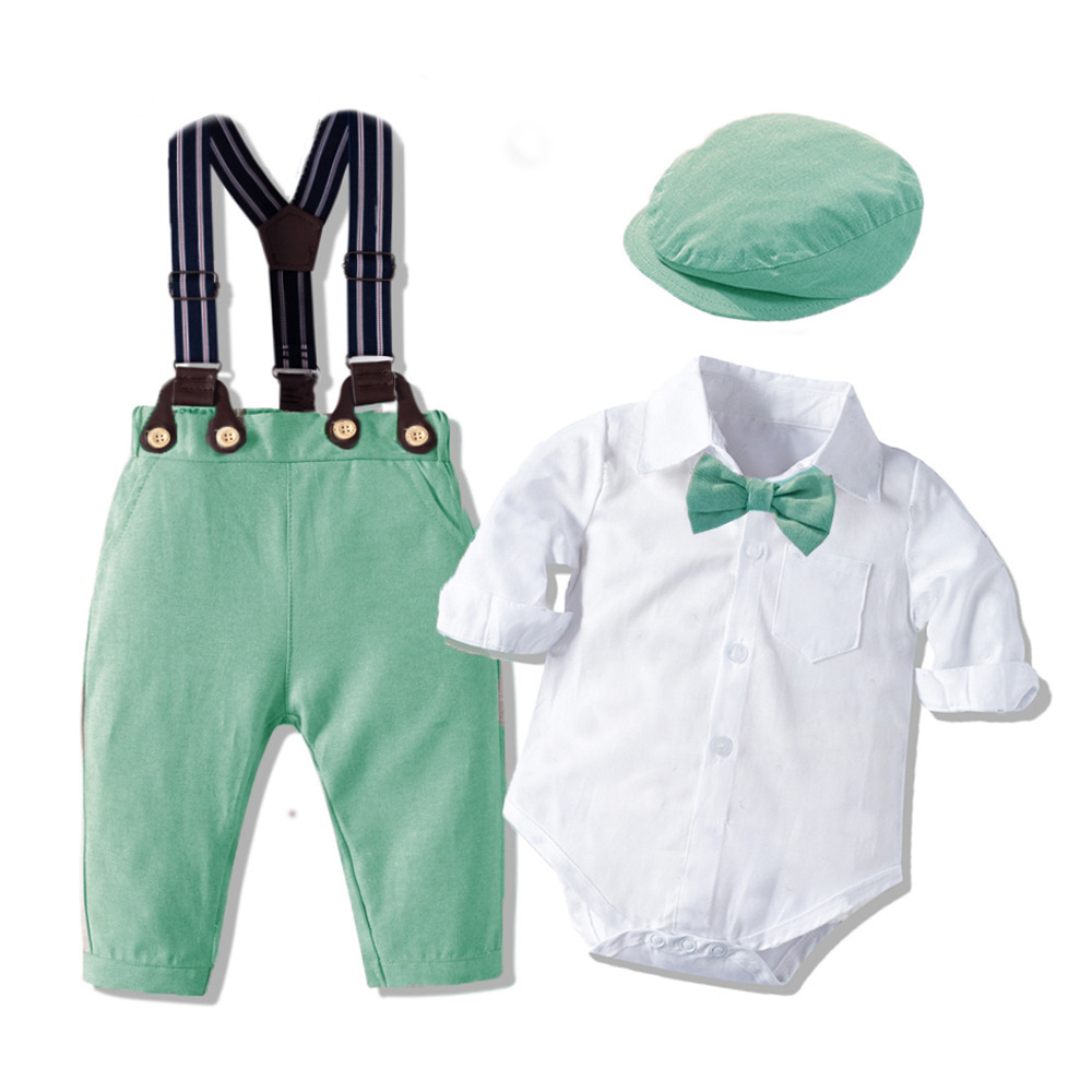 2024 Autumn Baby Clothing Sets Hat Vest Shirts Boys Outfits Elegant Toddler Kids Uniform Long Sleeve Children Clothes Suits