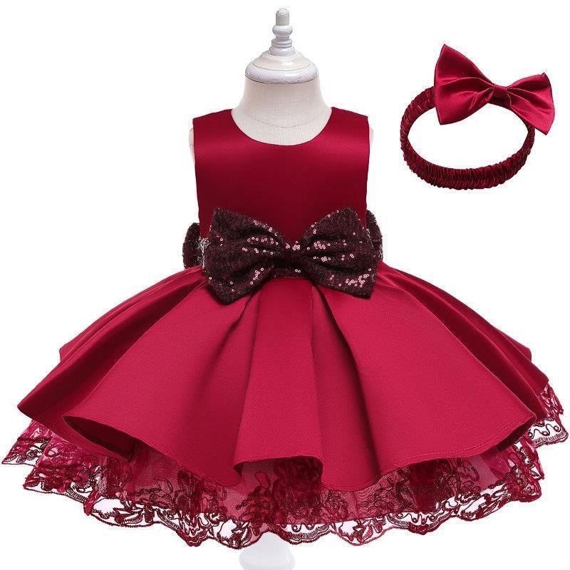 Cross-border New Sleeveless Children Dress Set Girls Princess Party Baby First Birthday Dress