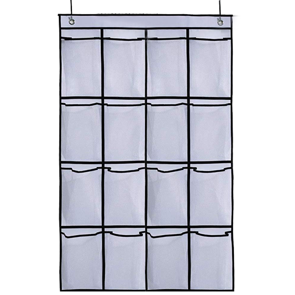 Large Mesh Pockets Hanging Narrow Closet Door Hanging Custom Pocket Over The Door Shoe Organizer for Closet