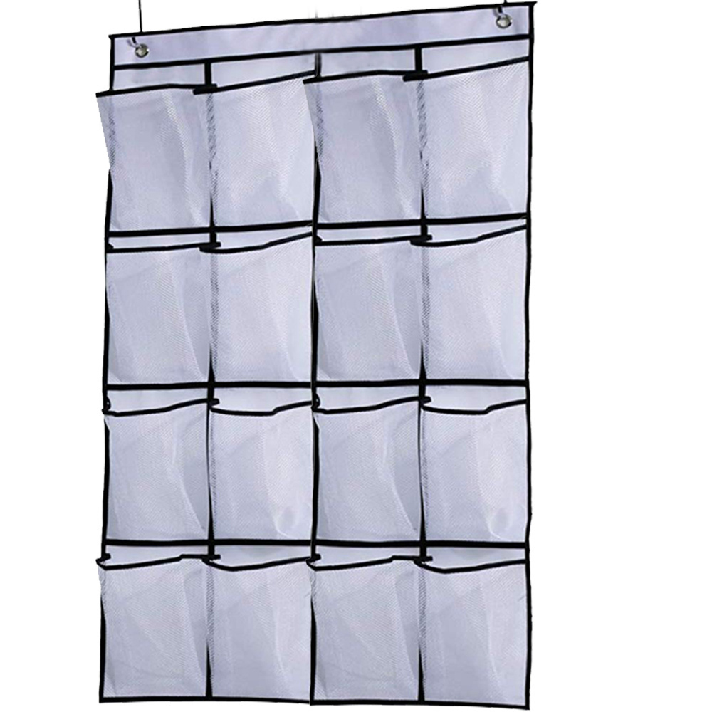 Large Mesh Pockets Hanging Narrow Closet Door Hanging Custom Pocket Over The Door Shoe Organizer for Closet