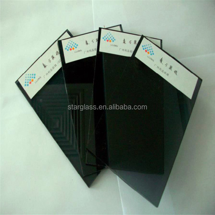 5mm 6mm 10mm 12mm Euro Gray Reflective Float Tinted Black Glass Smoke Gray Tempered Glass