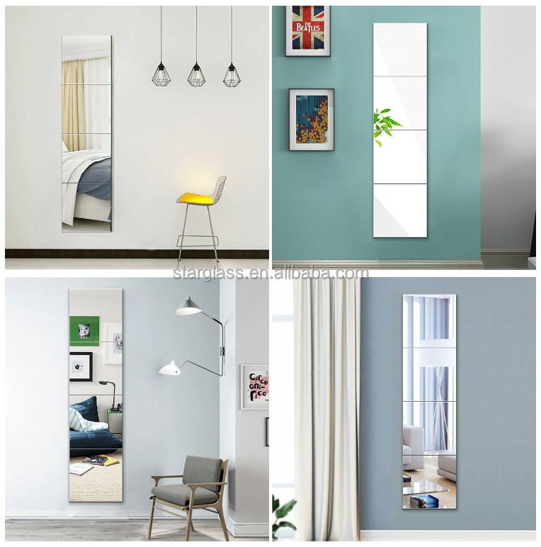 High Quality Nordic Simple Frameless Decorative Wall Mounted Irregular Mirror with Beveled Edge