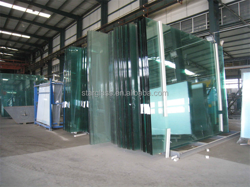 8mm 10 mm 12 mm thk tempered frameless ultra clear plain float shower bathroom glass for door