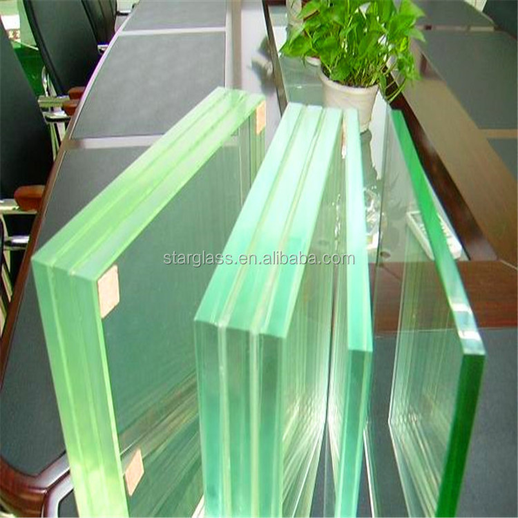 6.38mm 33.1 clear colorless annealed safety laminated float glass manufacturer per m2 price