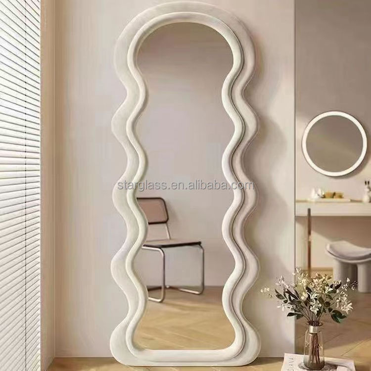 Wall Mirror Irregular Vanity Glass Framed Classic Wall Accent Wall Decor Mirror