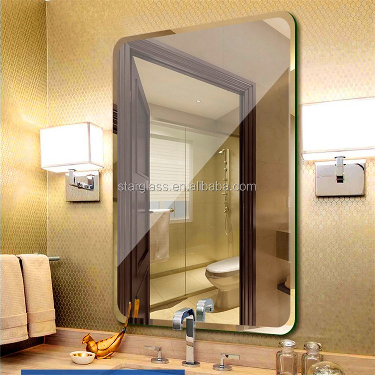 3mm Frameless Bathroom Mirror Decorative Square Wall Glass Mirror Factory Price