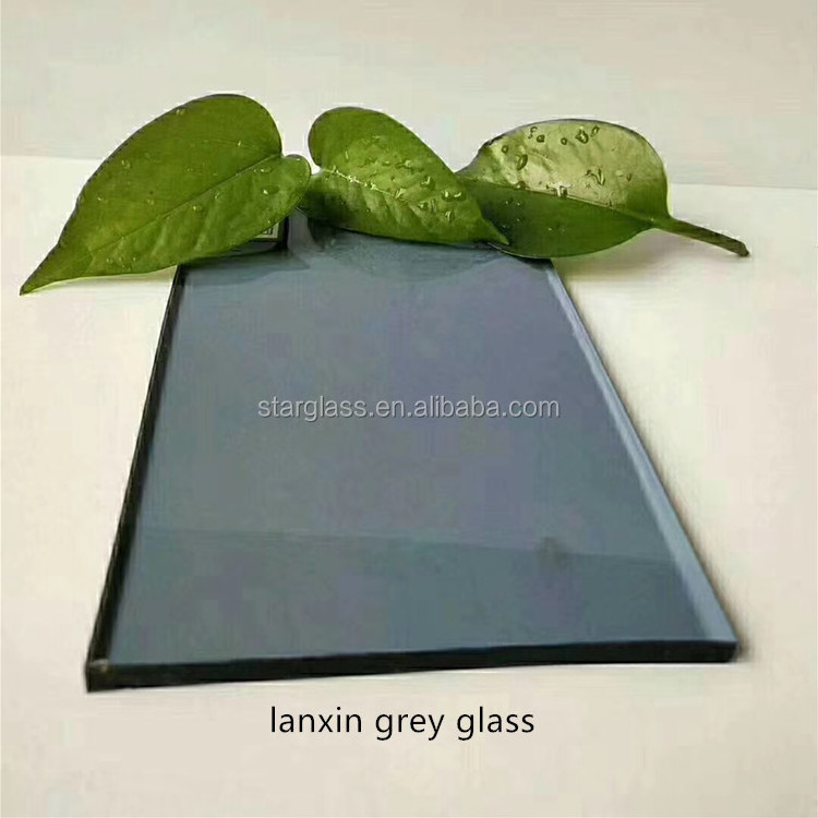 5mm 6mm 10mm 12mm Euro Gray Reflective Float Tinted Black Glass Smoke Gray Tempered Glass