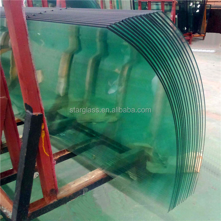 4mm-19mm Curved Tempered Glass Toughened Bent Glass Factory Price