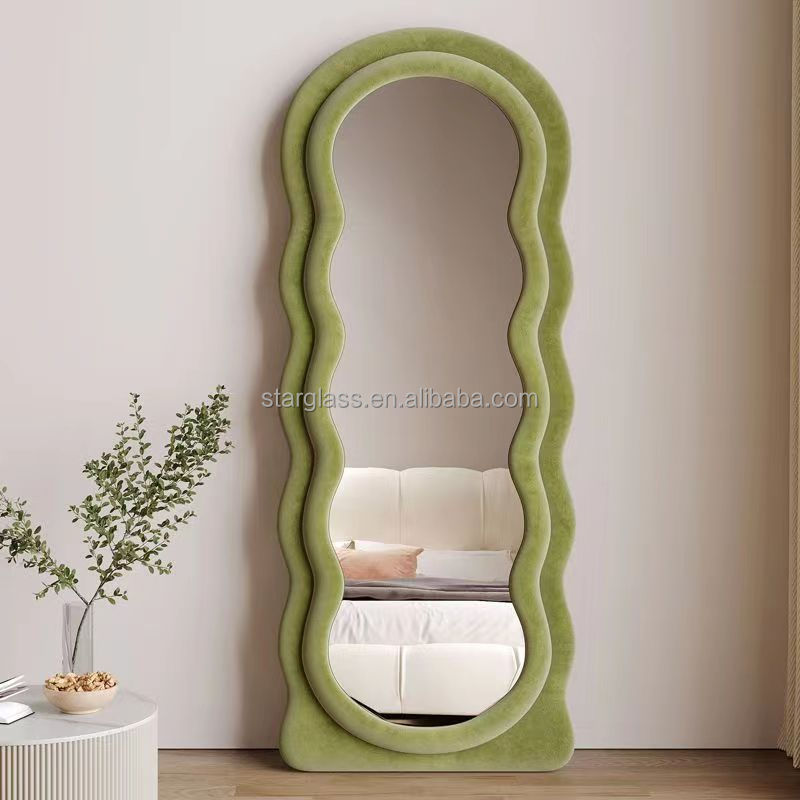 Wall Mirror Irregular Vanity Glass Framed Classic Wall Accent Wall Decor Mirror