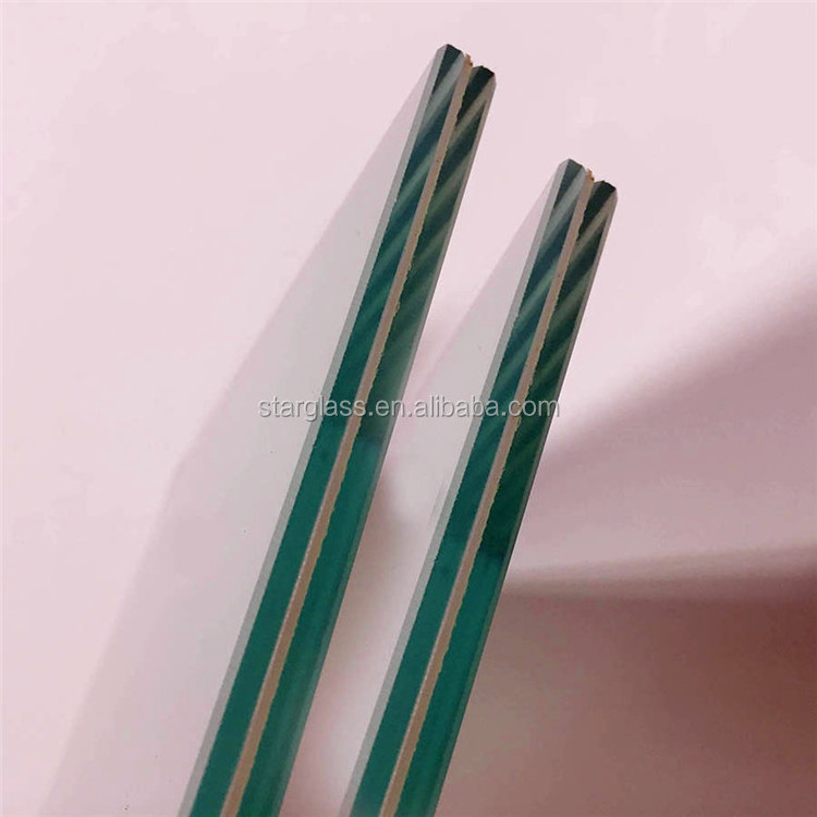 6.38mm 33.1 clear colorless annealed safety laminated float glass manufacturer per m2 price