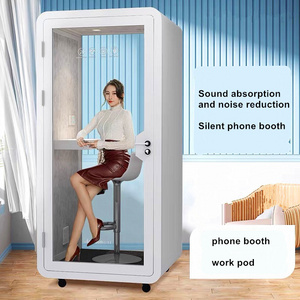 Portable acoustic meeting work office pods soundproof phone booth modular office hush pods for office