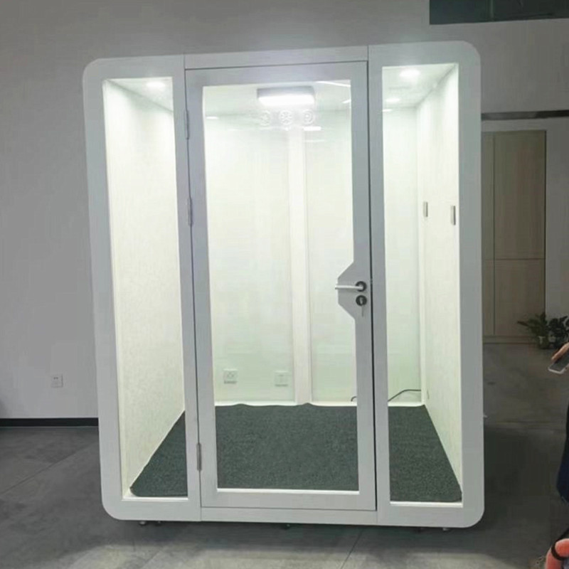 1 Person Booth room phone booth soundproof office phone booth with lightening and exhaust fan