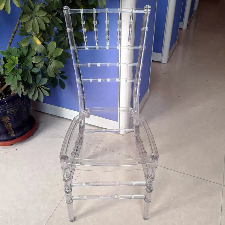 Wholesale Clear Resin Acrylic Chavari Chairs Hotel Chivari Chairs Plastic Events Wedding Transparent Chiavari Chair