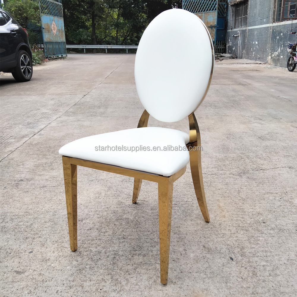 Golden Wedding Party Rental Stainless Steel Chairs Luxury Stackable Diors Chairs Banquet Dining Hotel Chairs