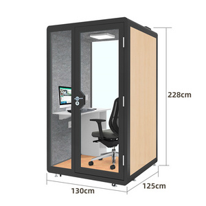 Movable Sound Proof Cabin Portable Diy Soundproof Drum Office Telephone Phone Booth For Sale