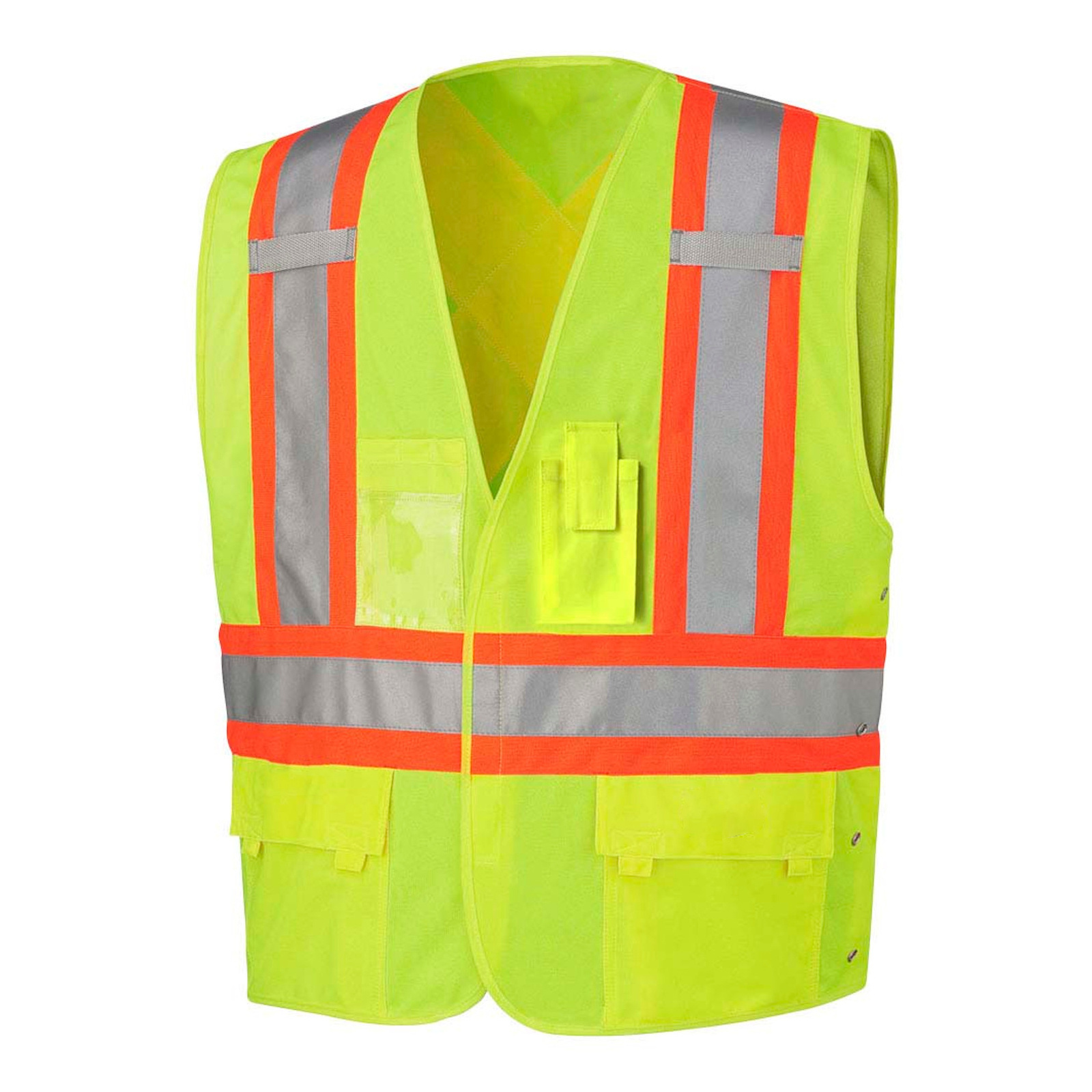 With Zipper Reflective Safety Vest High Visibility Black Multifunctional Pocket Traffic Security Vest Safety Vest With Logo