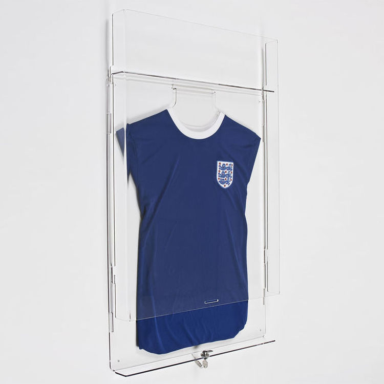 Wall Mounted Clear Acrylic T Shirt Display Cabinets Box with Lock